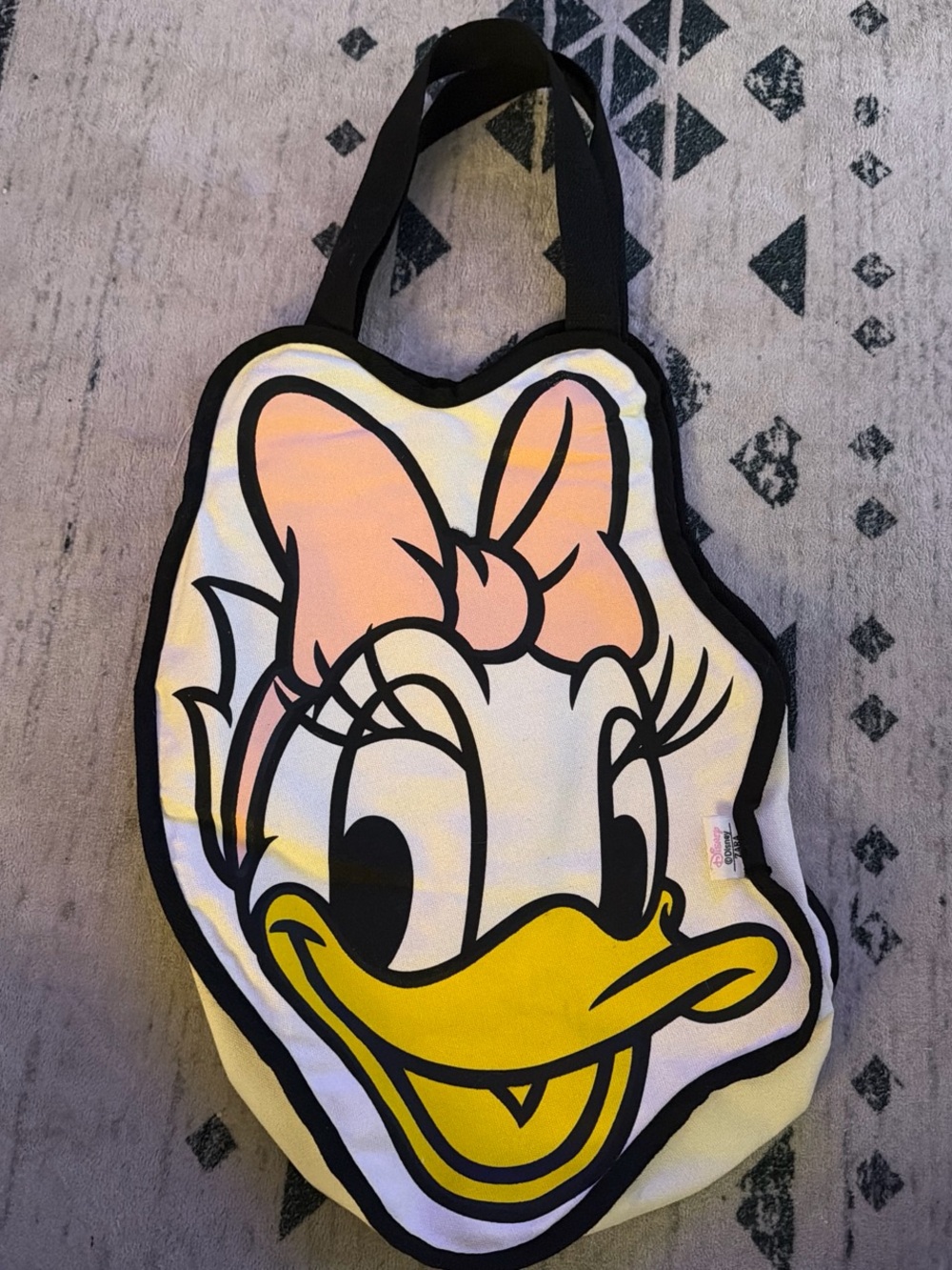 Daisy Duck Character Tote Bag - Pink Bow, Yellow Beak